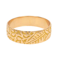 Antique band with floral motif from 1900-The Antique Ring Shop