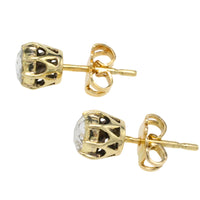 Rose diamond earrings in 14 carat gold-Earrings-The Antique Ring Shop