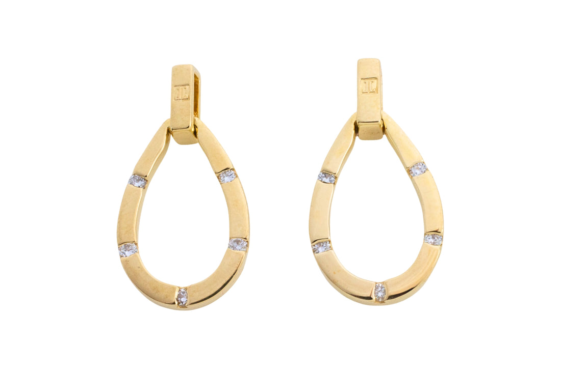18 karaat gouden oorbellen met diamanten