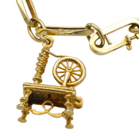 Vintage charm bracelet in 14 carat gold-Bracelets-The Antique Ring Shop