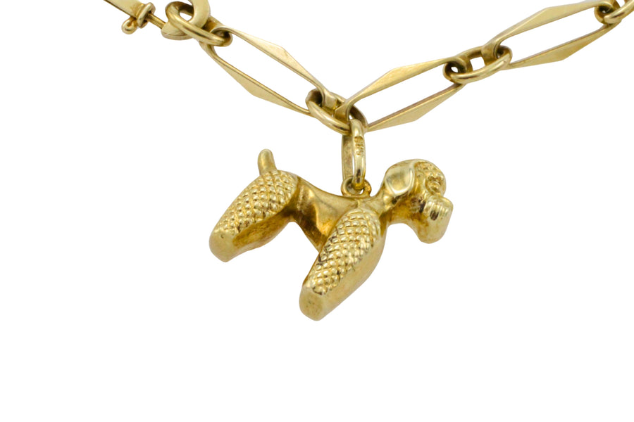 Vintage charm bracelet in 14 carat gold-Bracelets-The Antique Ring Shop