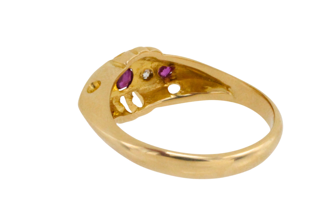 Ruby and diamond ring from 1918-Antique rings-The Antique Ring Shop