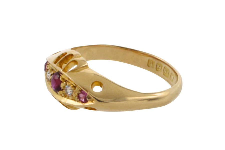 Ruby and diamond ring from 1918-Antique rings-The Antique Ring Shop