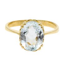 Aquamarine ring in 18 carat gold