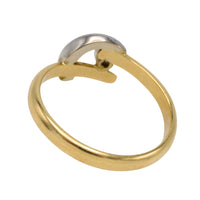 18 carat white and yellow gold diamond ring-Vintage Rings-The Antique Ring Shop