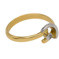 18 carat white and yellow gold diamond ring-Vintage Rings-The Antique Ring Shop
