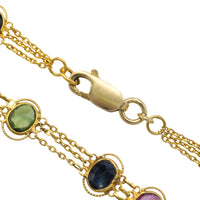 Sapphire ruby and tourmaline braclet