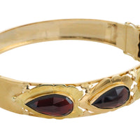 Vintage garnet bracelet in 14 carat gold-Bracelets-The Antique Ring Shop
