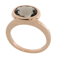Smaoked quartz ring in 18 carat rose gold-Vintage Rings-The Antique Ring Shop