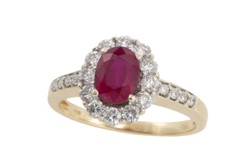 Smoked quartz ring in 18 carat gold-vintage rings-The Antique Ring Shop