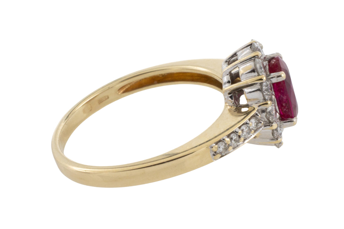 Smoked quartz ring in 18 carat gold-vintage rings-The Antique Ring Shop