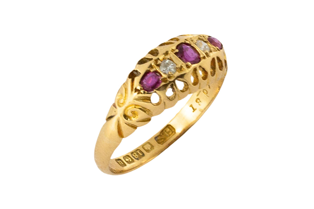 Cabochon amber ring in rose gold-vintage rings-The Antique Ring Shop