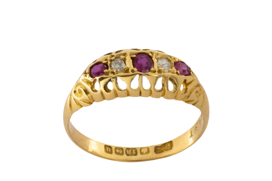 Cabochon amber ring in rose gold-vintage rings-The Antique Ring Shop
