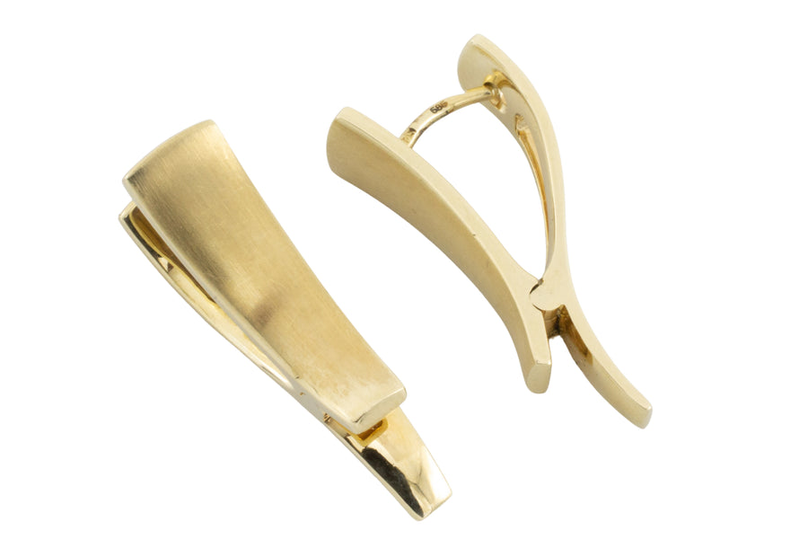 Gold pendant earrings-Earrings-The Antique Ring Shop