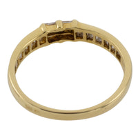 Baguette cut diamond ring in 18 carat gold-wedding rings-The Antique Ring Shop