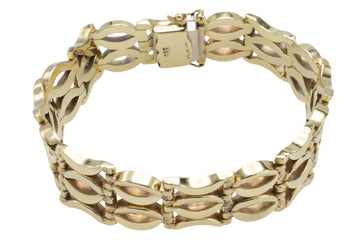 14 carat gold link bracelet-Bracelets-The Antique Ring Shop