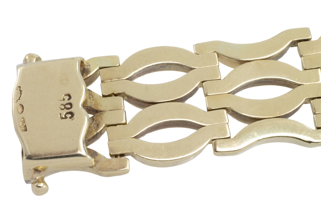 14 carat gold link bracelet-Bracelets-The Antique Ring Shop