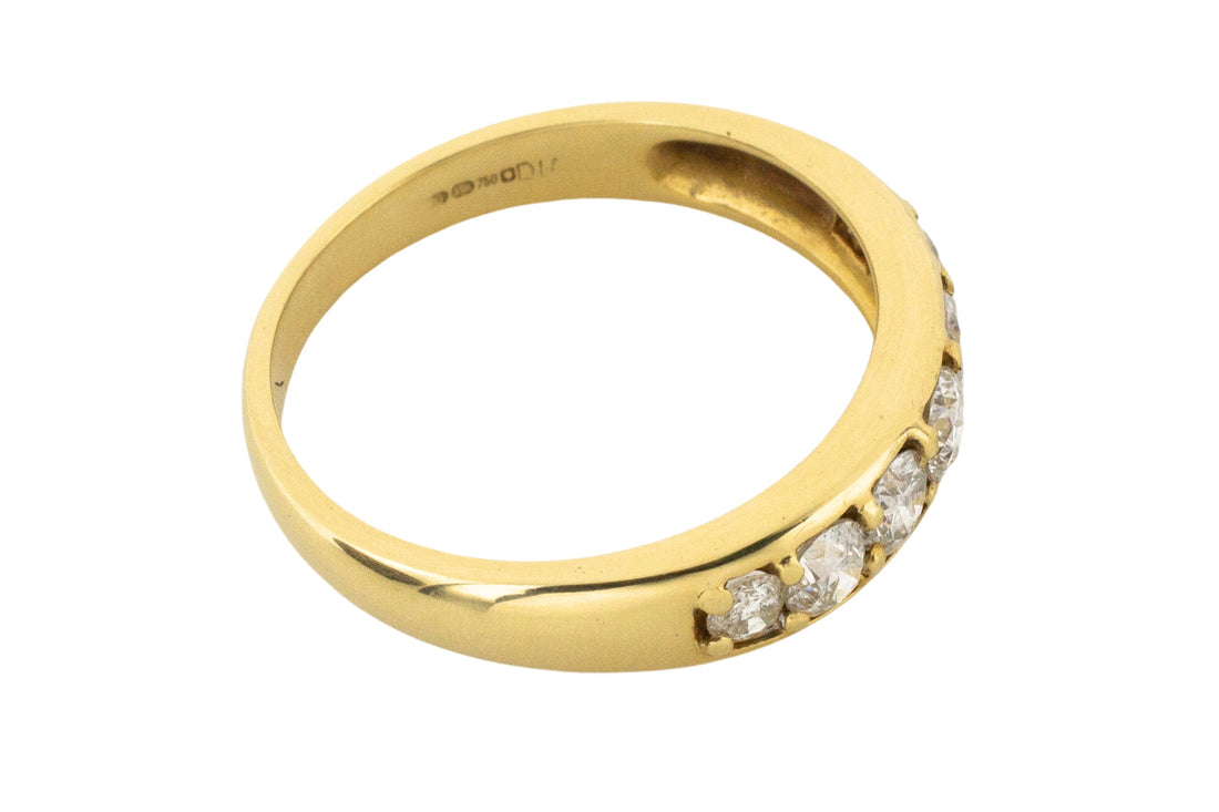 Seven stone diamond ring in 18 carat gold-engagement rings-The Antique Ring Shop