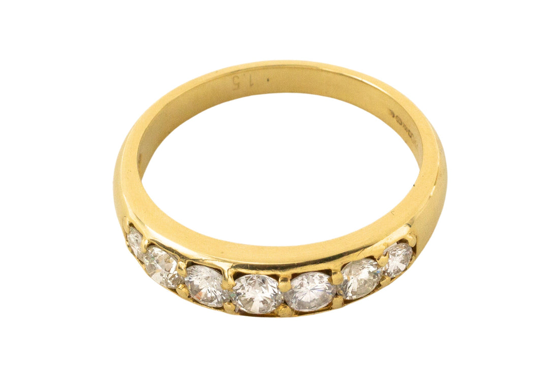 Seven stone diamond ring in 18 carat gold-engagement rings-The Antique Ring Shop