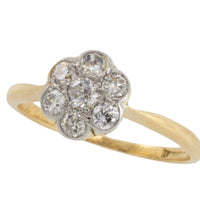 Diamond flower cluster ring from 1925-engagement rings-The Antique Ring Shop