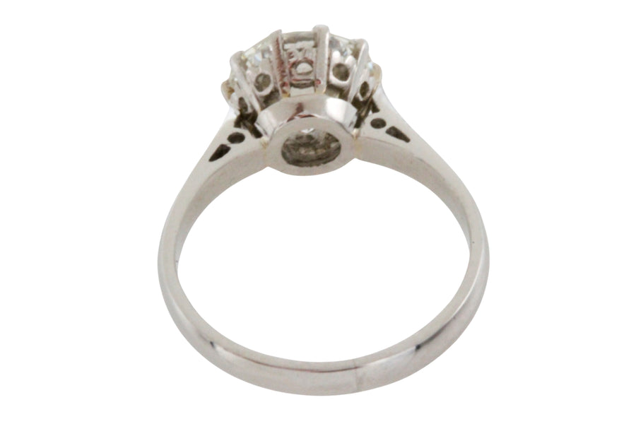 2.51 carat diamond solitaire ring in platinum-engagement rings-The Antique Ring Shop