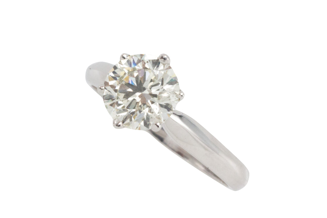 1.50 carat brilliant cut diamond solitaire ring-engagement rings-The Antique Ring Shop