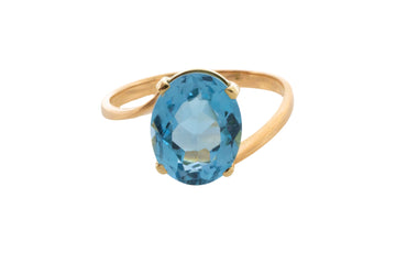 18 carat gold topaz ring-Vintage Rings-The Antique Ring Shop