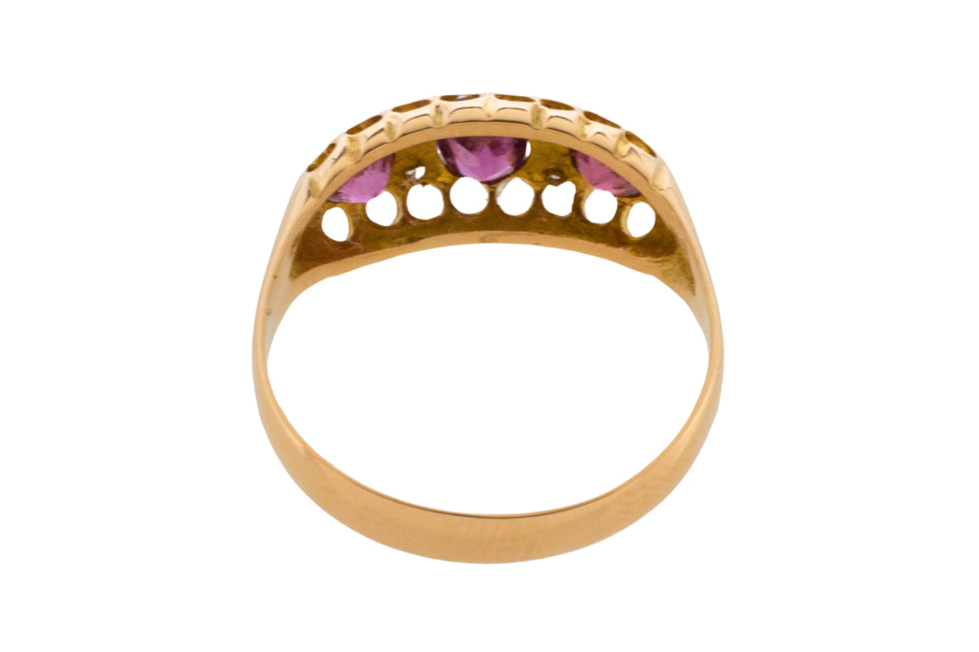 Garnet and diamond ring from 1919-Antique rings-The Antique Ring Shop