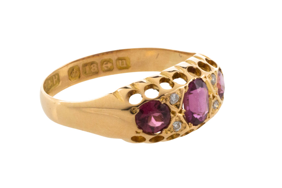 Garnet and diamond ring from 1919-Antique rings-The Antique Ring Shop