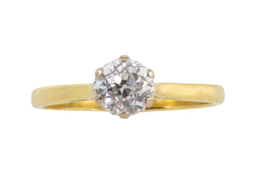 Vintage old cut diamond solitaire ring-engagement rings-The Antique Ring Shop