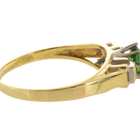Vintage tourmaline and diamond ring in 14 carat gold-Vintage Rings-The Antique Ring Shop