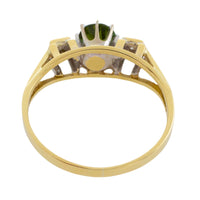 Vintage tourmaline and diamond ring in 14 carat gold-Vintage Rings-The Antique Ring Shop