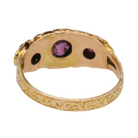 Victorian garnet and pearl ring from 1899-Antique rings-The Antique Ring Shop