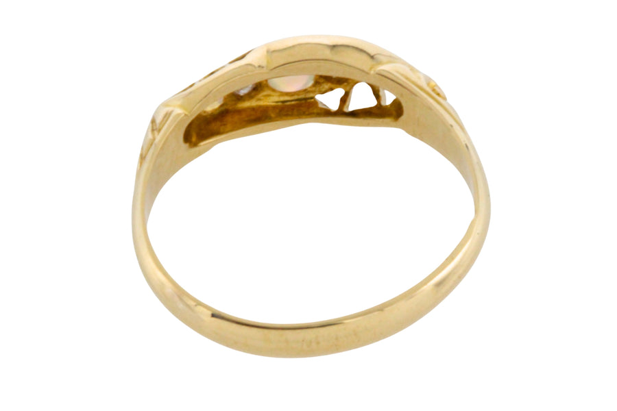 Antique opal and diamond ring from 1919-Antique rings-The Antique Ring Shop