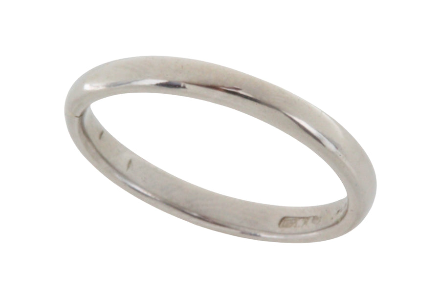 Vintage platinum band-wedding rings-The Antique Ring Shop