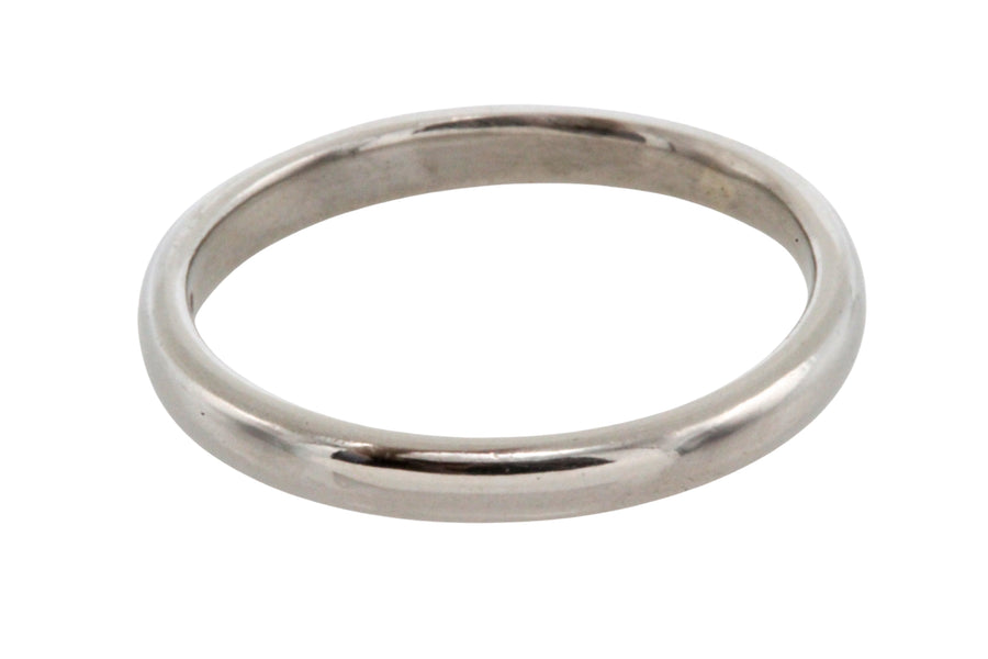 Vintage platinum band-wedding rings-The Antique Ring Shop