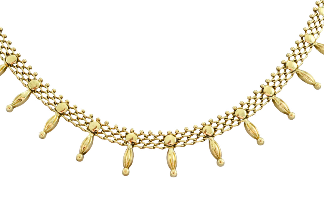Vintage 14 carat gold collier-colliers-The Antique Ring Shop