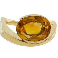 Vintage citrine ring in 14 carat gold-Vintage Rings-The Antique Ring Shop