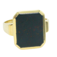 Bloodstone signet ring in 14 carat gold-gents rings-The Antique Ring Shop