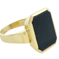 Bloodstone signet ring in 14 carat gold-gents rings-The Antique Ring Shop