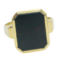 Bloodstone signet ring in 14 carat gold-gents rings-The Antique Ring Shop