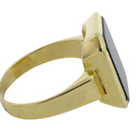 Bloodstone signet ring in 14 carat gold-gents rings-The Antique Ring Shop