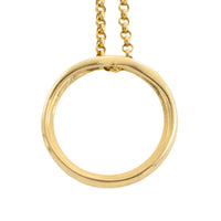Circular diamond pendant and chain-Pendants-The Antique Ring Shop