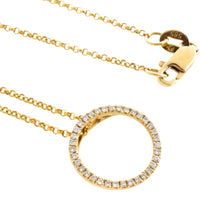 Circular diamond pendant and chain-Pendants-The Antique Ring Shop