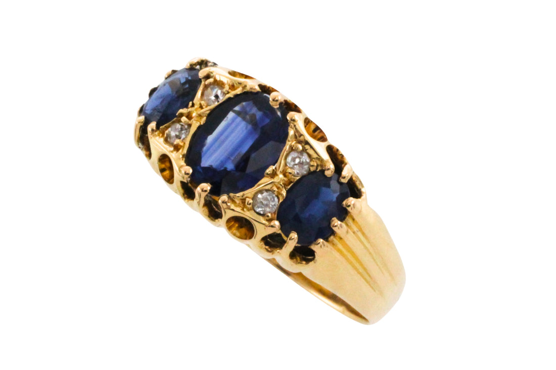 Sapphire and diamond ring from 1913-Antique rings-The Antique Ring Shop