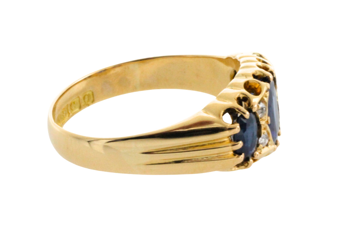 Sapphire and diamond ring from 1913-Antique rings-The Antique Ring Shop