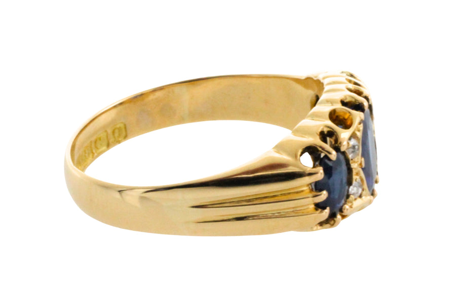 Sapphire and diamond ring from 1913-Antique rings-The Antique Ring Shop