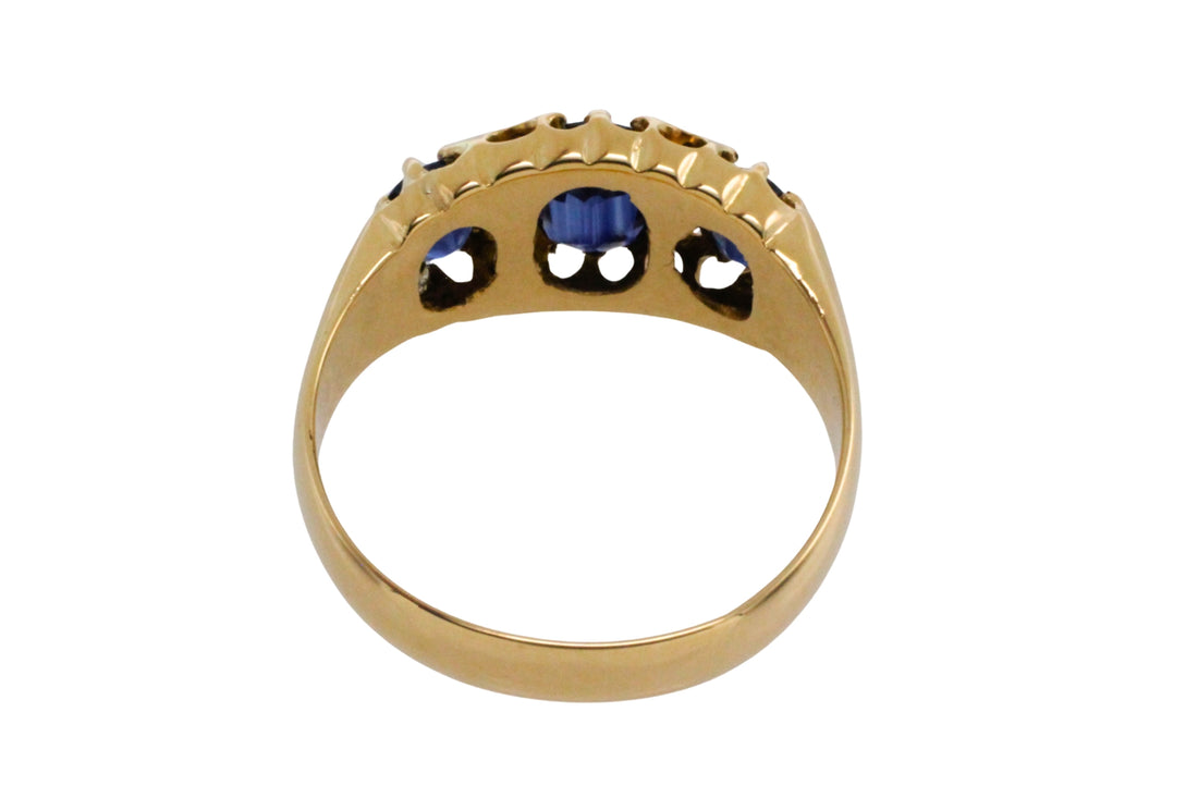 Sapphire and diamond ring from 1913-Antique rings-The Antique Ring Shop