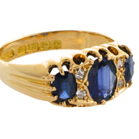 Sapphire and diamond ring from 1913-Antique rings-The Antique Ring Shop