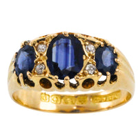 Sapphire and diamond ring from 1913-Antique rings-The Antique Ring Shop